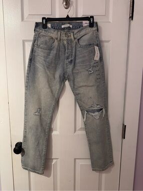 PacSun Sawyer Jeans Men’s 28x28 Light Wash Distressed Relaxed Straight Denim NWT
